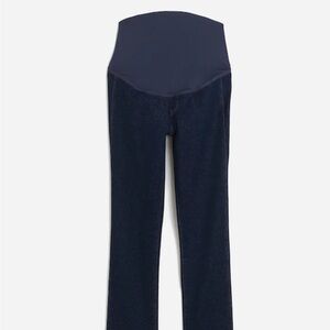 Madewell Maternity Dark Wash Stovepipe Straight-Leg Jeans with Support Panel